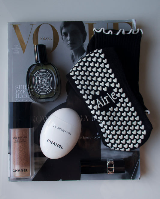 White and Black Pilates Grip Socks