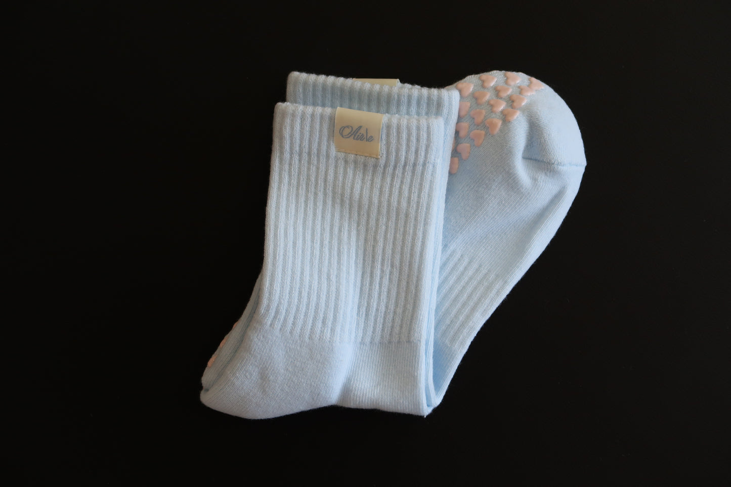 Butterfly | Pastel Blue Pilates Grip Socks