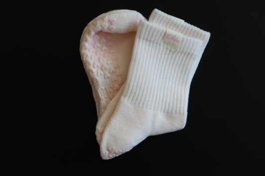 Bubble Gum | Soft PInk Pilates Grip Socks