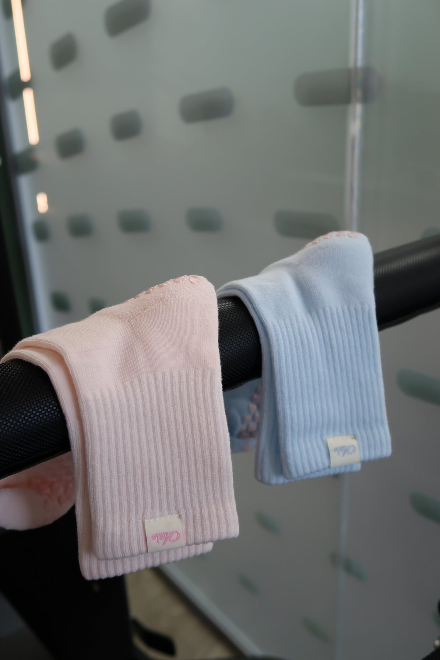 Pink and Blue Pilates Grip Socks Duo | Air\e Crew