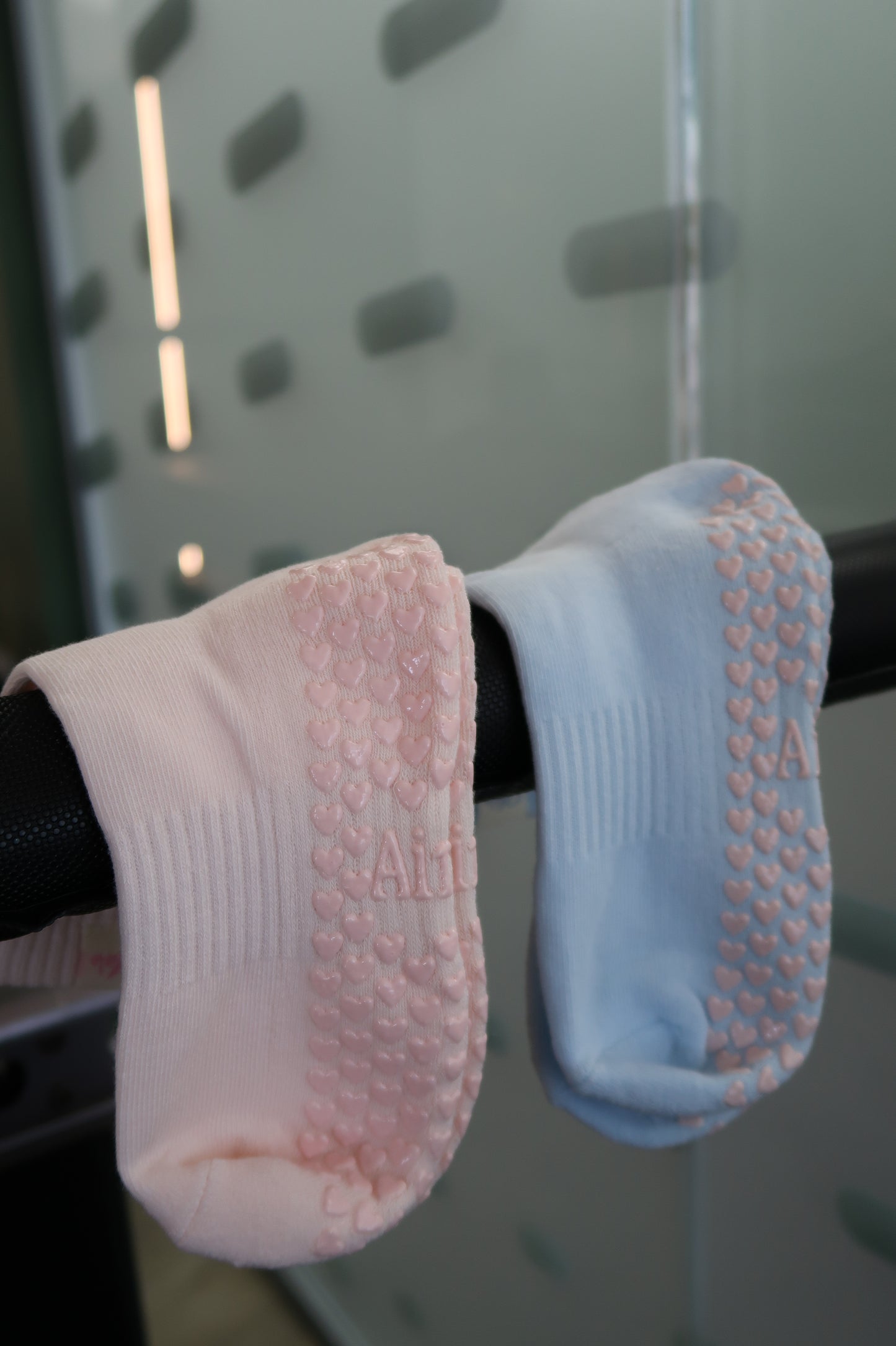 Pink and Blue Pilates Grip Socks Duo | Air\e Crew